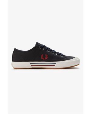 Fred Perry B708 Vintage Tennis Canvas Trainers - Black
