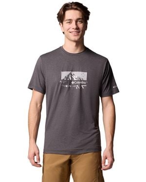 Columbia Kwick Hike Graphic Ss Tee Polyester Short Sleeve T-Shirts - Grey