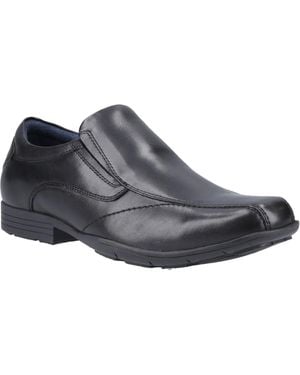 Pod Dundee Leather Slip-On Shoes - Grey
