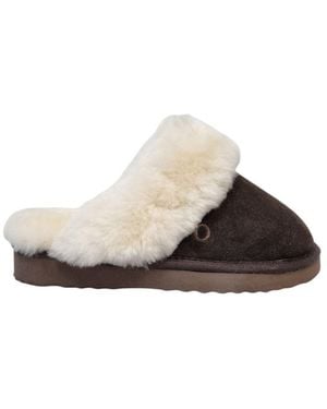 Osprey The Celeste Suede Chocolate Slippers - Black