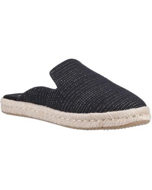 TOMS Santiago Mule Textile Metallic Slippers - Blue