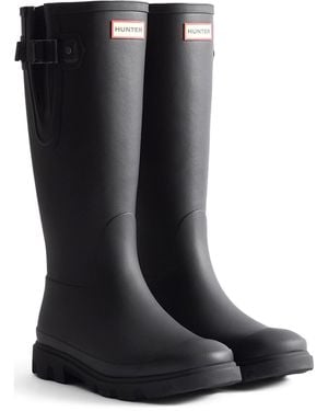 HUNTER Downpour Adjustable Boot Rubber Wellington Boots - Black