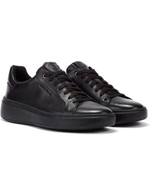 Cole Haan Grandprø Topspin Leather Trainers - Black