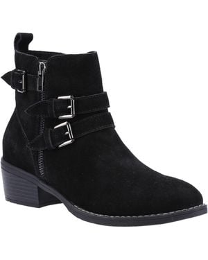 Hush Puppies Jenna Leather Boots - Black