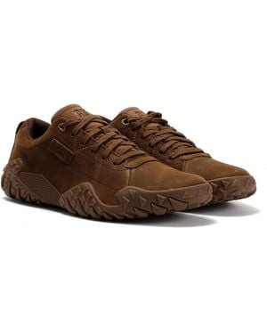 Caterpillar Gridlock Lo Tumbled Nubuck Carafe Lace-Up Shoes - Brown