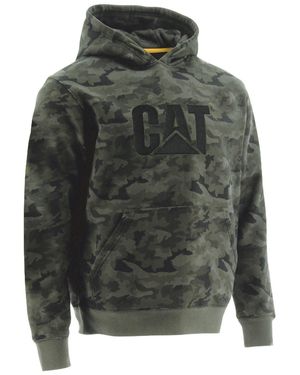 Caterpillar Trademark Cotton Hooded Sweatshirt - Green