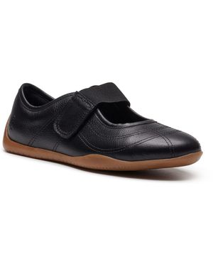 Hush Puppies Juno Sneakerina Leather Flats - Blue