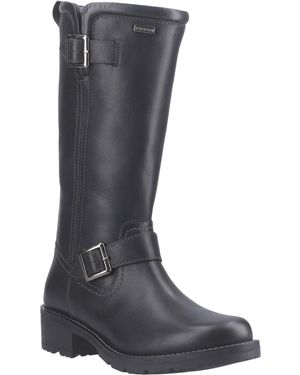 HUNTER Skye Tall Boot Leather Boots - Grey