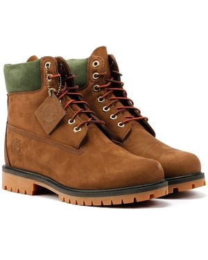 Timberland Premium 6 Inch Nubuck Choc Boots - Brown