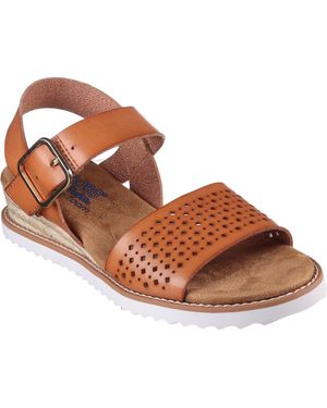 Skechers Bobs Desert Kiss - Sunny Flair 114143-lug Luggage Strap Shoe - Brown