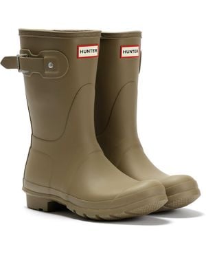 HUNTER Original Short Rubber Kettle Wellington Boots - Grey