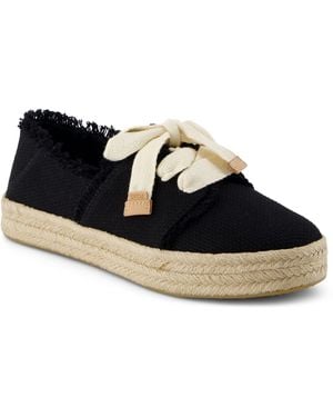 TOMS Carolina Espadrille Lace Up Shoes - Blue