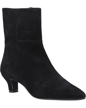 Hush Puppies Nahla Heel Leather Heeled Ankle Boots - Black