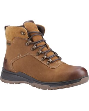 Hush Puppies Paul Bottes En Cuir - Marron