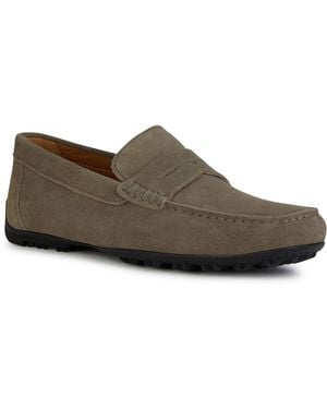 Geox U Kosmopolis + Grip Leather Loafers - Brown