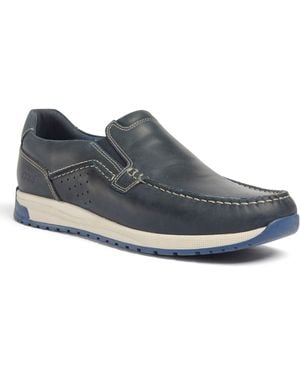 Pod Sean Leather Boat Shoes - Blue