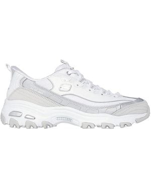 Skechers Slip-Ins D'Lites Smooth Trainers - White