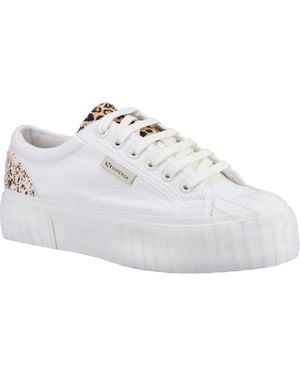 Superga 2631 Calfhair Details Leather Avorio/Leopard Spots Sneakers - White
