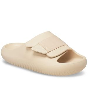 Crocs™ Mellow Luxe Slide Synthetic Shitake Slides - Natural