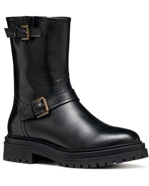 Geox D Iridea D Leather Boots - Black