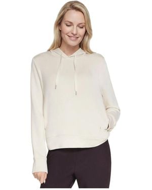 Skechers Cosy Luxe Hoodie Hooded Sweatshirt - White