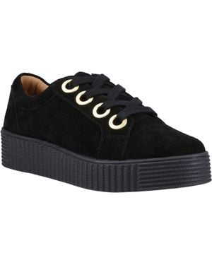 Hush Puppies Tamsin Suede Suede Trainers - Black