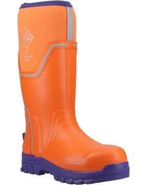 Muck Boot Grit S5 Rubber Wellington Boots - Orange