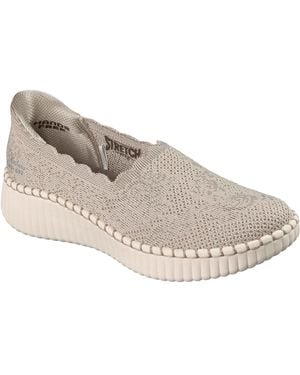 Skechers Wilshire Boulevard Polyester Taupe Trainers - Grey