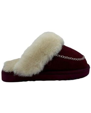 Osprey The Celeste Suede Merlot Slippers - Brown