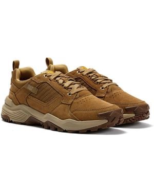 Caterpillar Grapple Suede Butternut Trainers - Brown