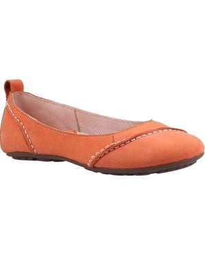 Hush Puppies Janessa Leather Coral Flats - Pink