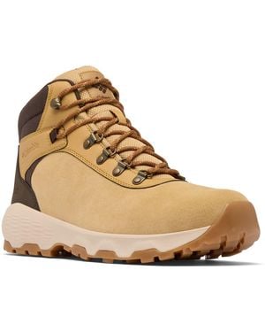 Columbia Newton Wander Suede Curry/Cordovan Hiking Boots - Natural