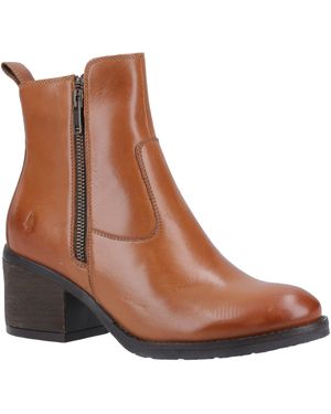 Hush Puppies Helena Leather Boots - Brown