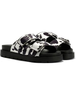Buffalo Raya Ari Cow Sandals - Black