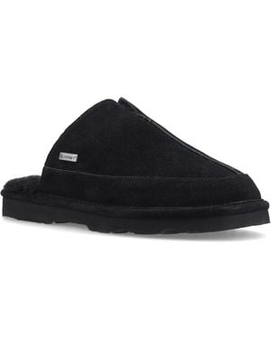 BEARPAW Walker Suede Slippers - Black
