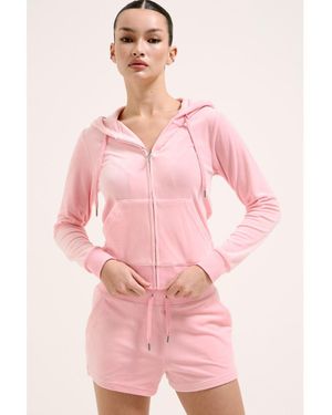 Juicy Couture Robertson Classic Jacket Synthetic Hooded Sweatshirt - Pink