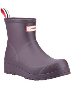 HUNTER Play Short Rubber /Grape Wellington Boots - Purple