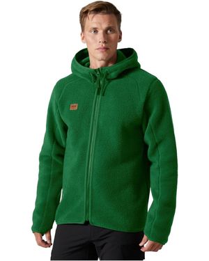 Helly Hansen Heritage Pile Hoodie Fleece Jacket - Green
