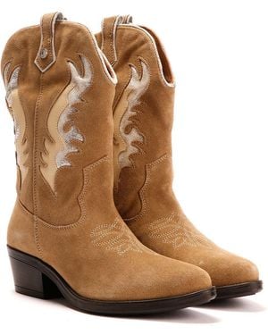 Osprey The Louisville Leather/Suede Mushroom Boots - Brown