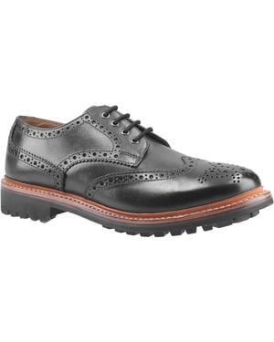 Cotswold Quenington Commando Leather Lace-Up Shoes - Grey