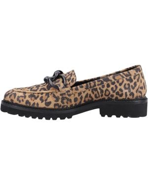 Hush Puppies Gianna Leopardenmuster Leder Slipper - Braun