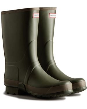 HUNTER Gardener Boot Stivali Di Gomma Da Uomo Verde Oliva Scuro/Argilla