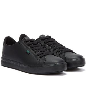 Kickers Leer Tovni Lacer Trainers - Zwart