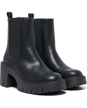 ONLY Bluebell-1 Polyurethane Heeled Ankle Boots - Black