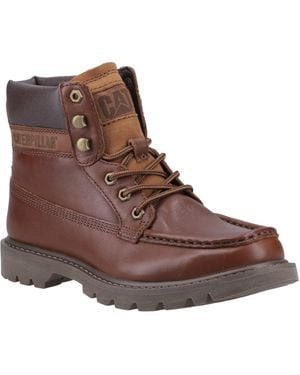 Caterpillar Colorado Moc Toe Bottes De Cheville En Cuir - Marron