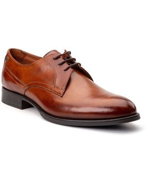 Base London Edison Leather Burnt Lace-Up Shoes - Brown