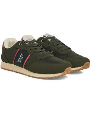Jack & Jones Spirit Runner Synthetic Night Trainers - Green