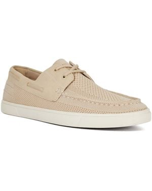 Dune Blaizerss Fabric Boat Shoes - White