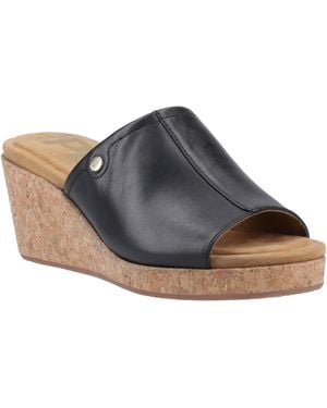 Hush Puppies Willow Leather Wedges - Blue