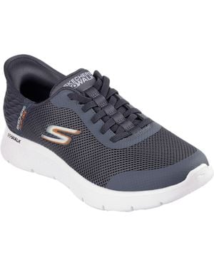 Skechers Go Walk Flex Hands Up 216324 brn Lace Up Shoe in Grey for Men Lyst UK